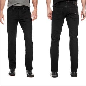 Guess Medium Rise Skinny Scotch Fit Denim In Black